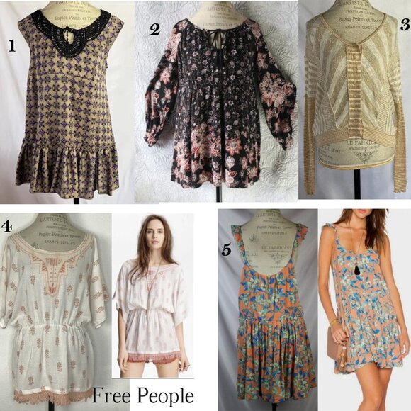 Free People Bundle Set of 5 Items - Picture 1 of 8